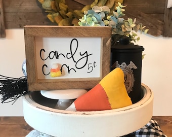 Candy corn sign, halloween sign, gift, fall sign