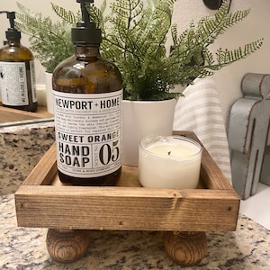 Small Wood Riser Tray, Sink Tray, Decorative Tray, Gift, PREORDER