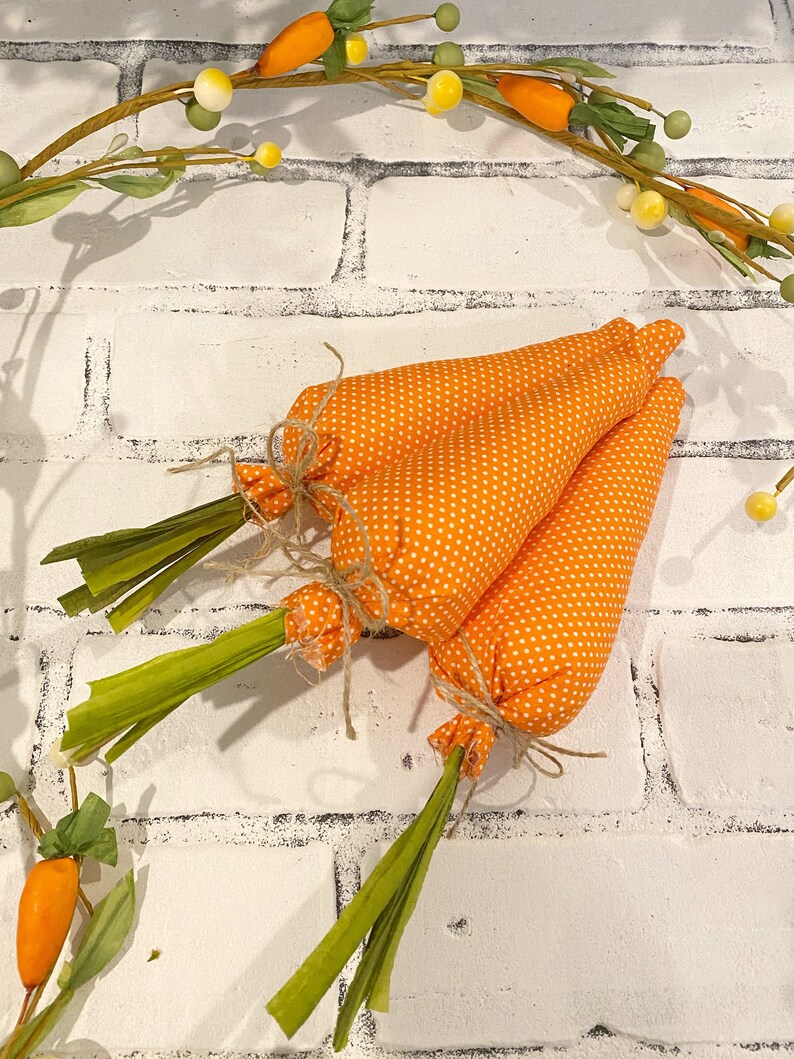 Fabric carrots set of 3 fabric carrots Easter decor Spring Etsy