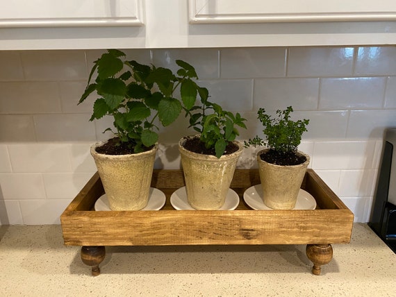 Small Wood Riser Tray, Sink Tray, Decorative Tray, Gift, PREORDER