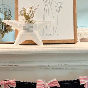 Patriotic Bunting Banner, Patriotic Ruffled Banner, Red, White, and ...