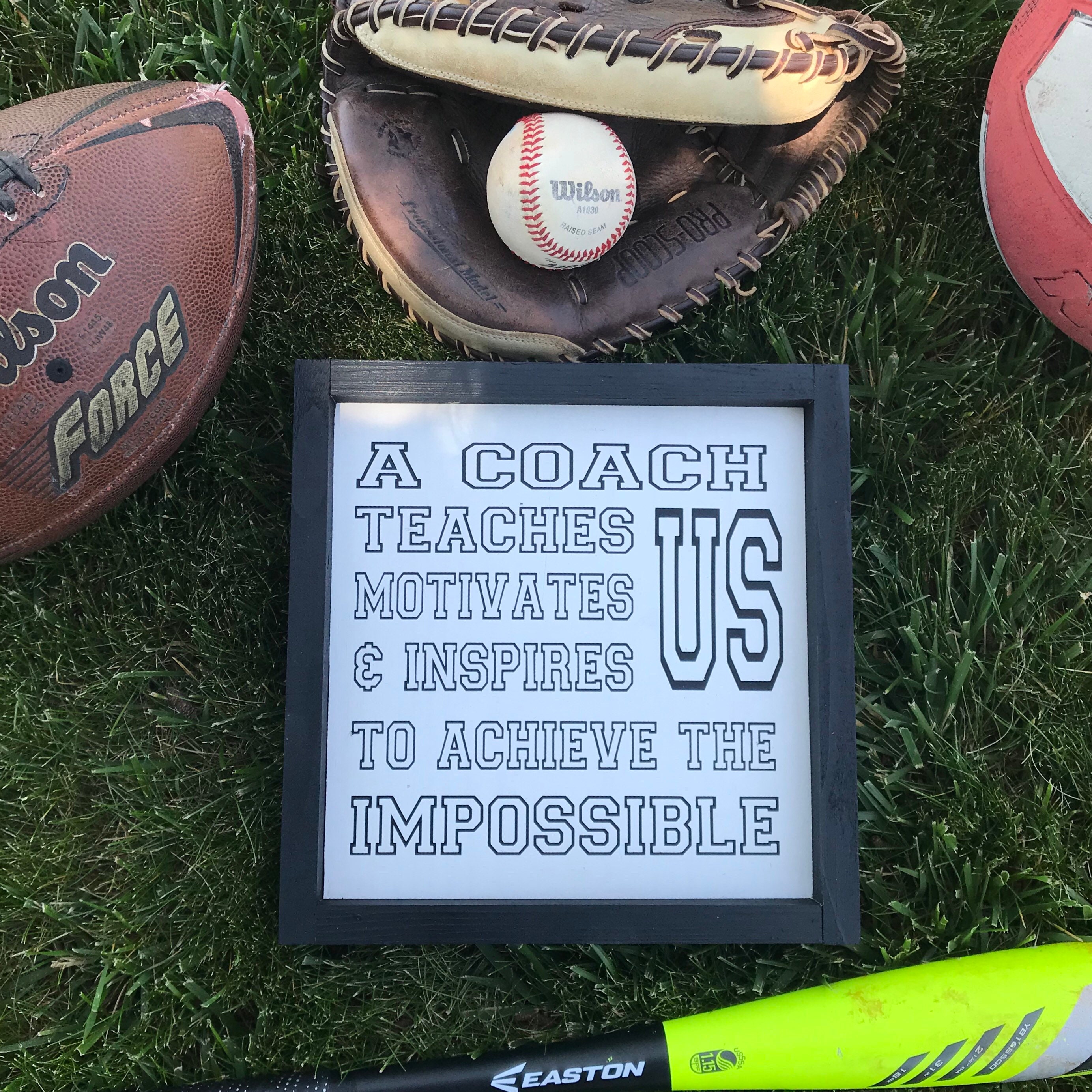 Coach Sign Coach Gift Father's Day Gift Baseball Sign Etsy