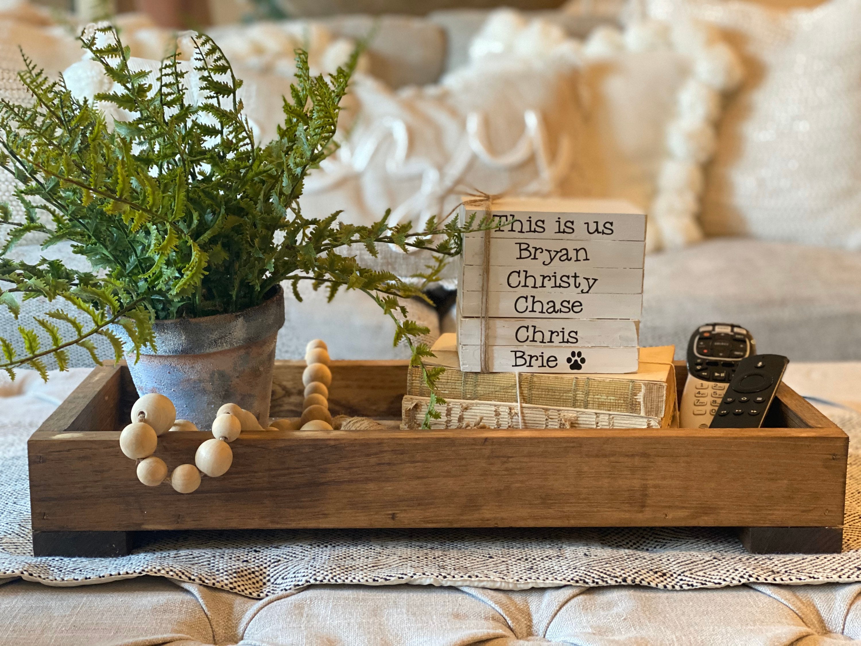 Small Wood Riser Tray, Sink Tray, Decorative Tray, Gift, PREORDER