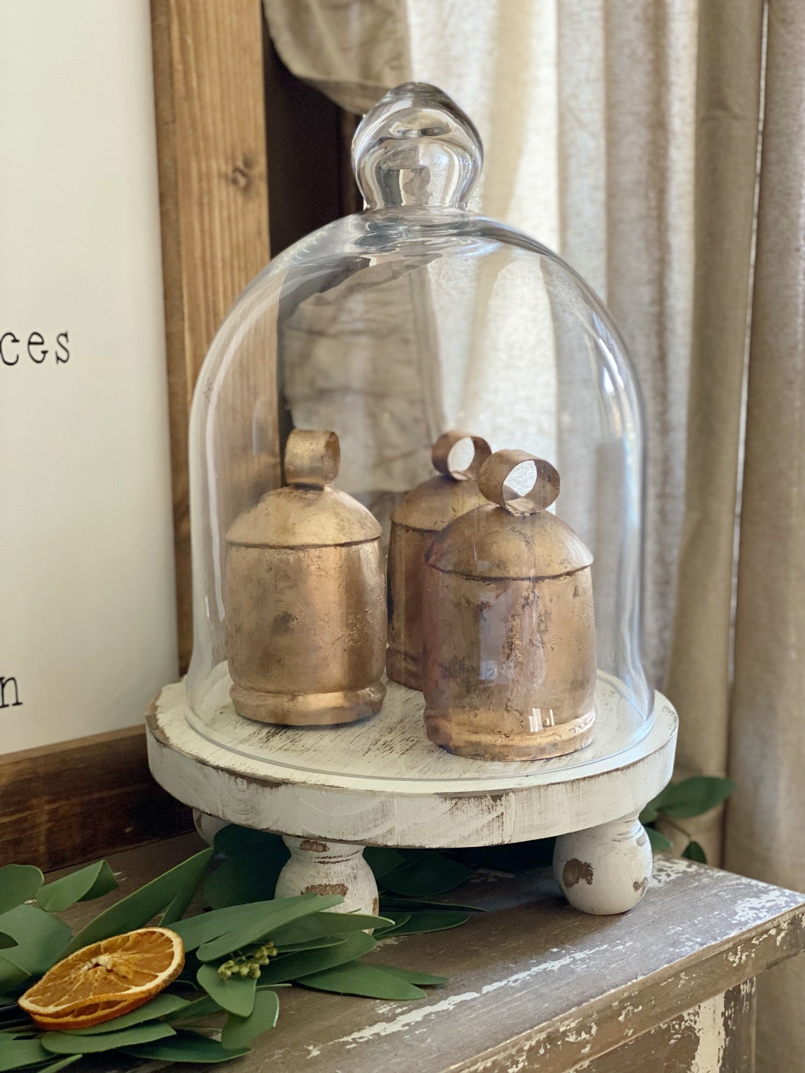 Decorative Riser White Distressed Riser Large Round Riser - Etsy