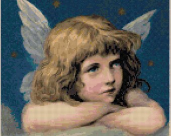 Angel Cross Stitch Pattern Instant Digital Download