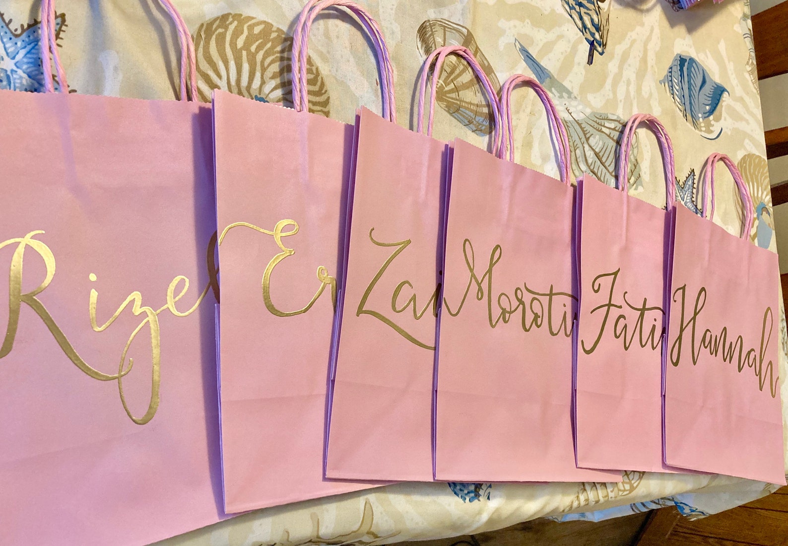 Custom Hand Lettered Customized Gift Bag Personalized Gift Etsy