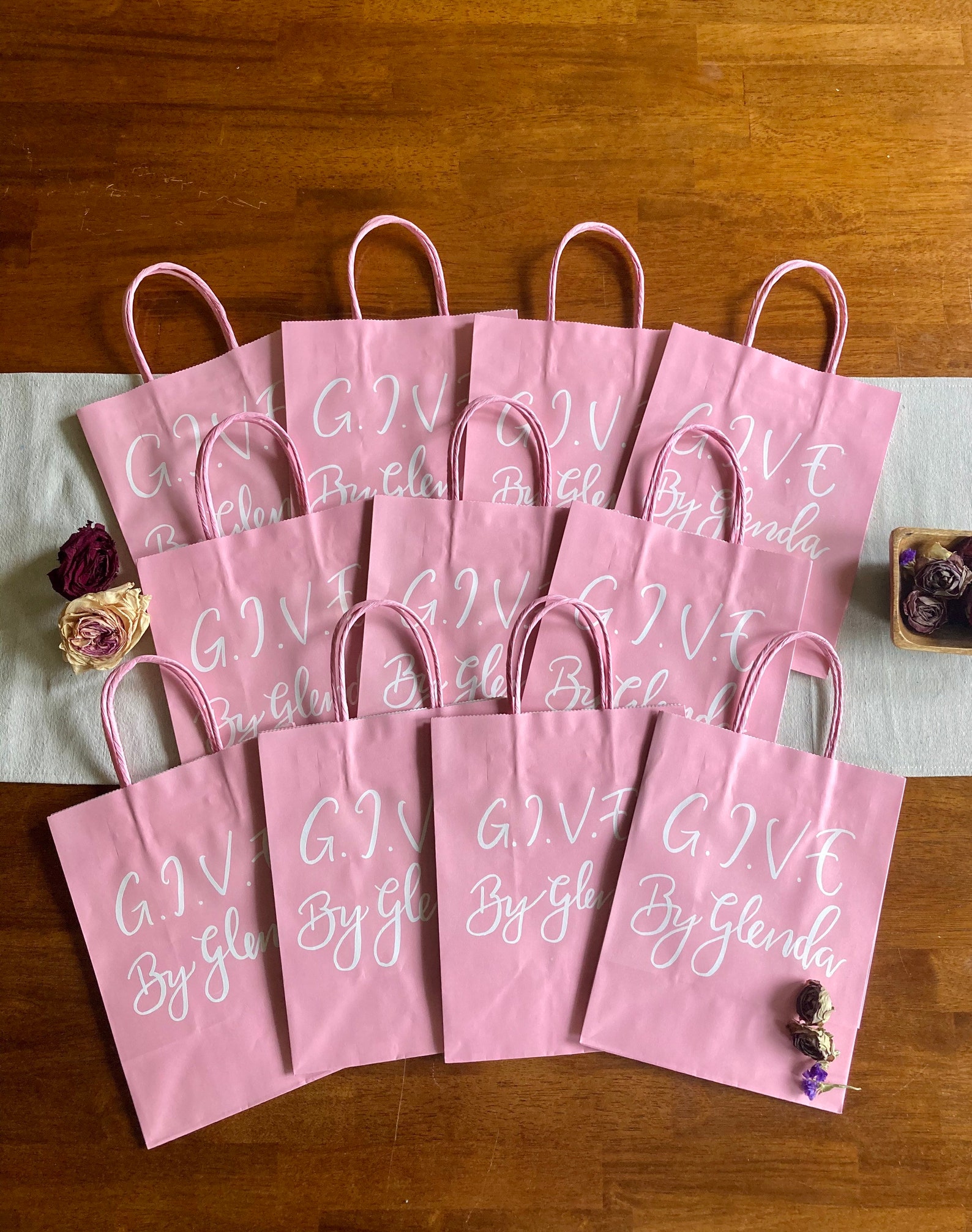 Custom Hand Lettered Customized Gift Bag Personalized Gift Etsy