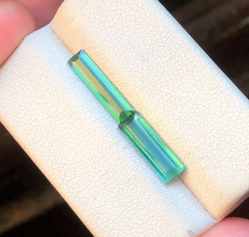 2.30 Cts Natural Beautiful Blueish Green Transparent Tourmaline Gemstones @ Afghanistan