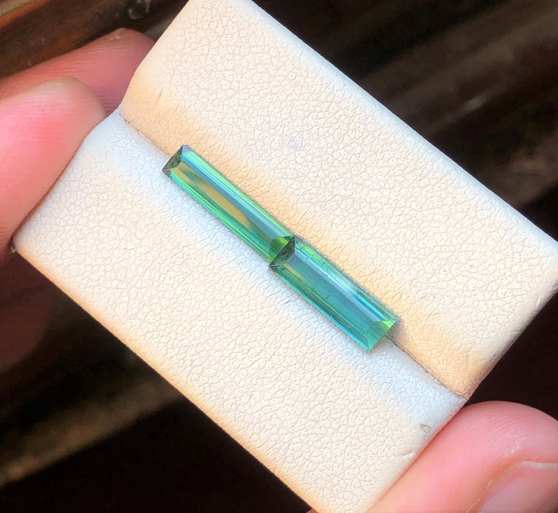 2.30 Cts Natural Beautiful Blueish Green Transparent Tourmaline Gemstones @ Afghanistan