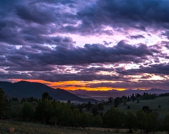 Purple Sunset Over the Collegiate Mountains