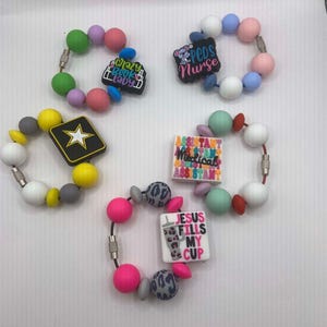 Stanley Cup Charm for Women, Fun Gifts for Women, Stanley Cup Accessories, Tumbler Handle Cup Charms, Silicone Bead Bag Tag, Gifts for her