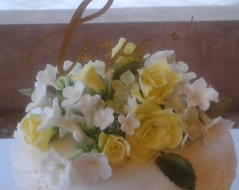 Flower Bouquet in sugar paste/gumpaste flowers