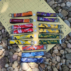 University Keychain | Choose Your School | Dorm Gift | Wristlet Key Fob | Gift for Graduate