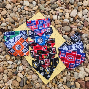 All NHL Teams- Slide on Collar- Reversible Pet Bandana