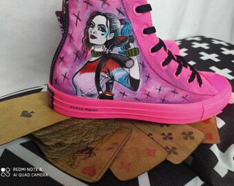 harley quinn converse high tops