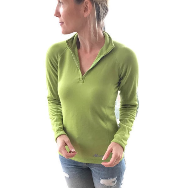 Pullover Neck-Zip Fleece, Neon Green, Women's Size S/M, TATOO