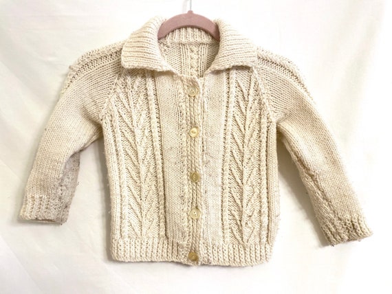 Kids’ Vintage Nordic Braided Cable Knit Fisherman… - image 1