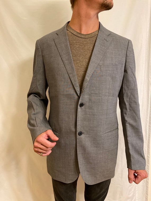 Men’s Gray Sportcoat Blazer, Size L - image 2