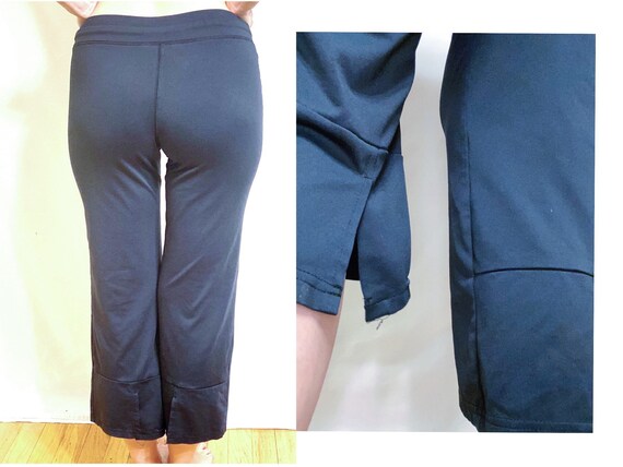 Black Capri Yoga Pants W/ Slits 
