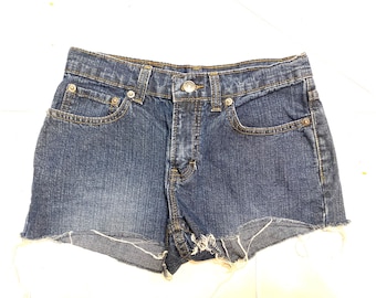 Cut-Off Dark Wash Jean Shorts, Vintage JORDACHE, Girls’ Size 3/4