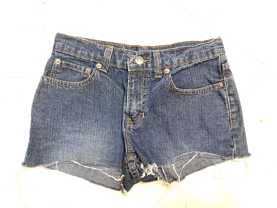 Cut-off Dark Wash Jean Shorts, Vintage JORDACHE, Girls Size 3/4 