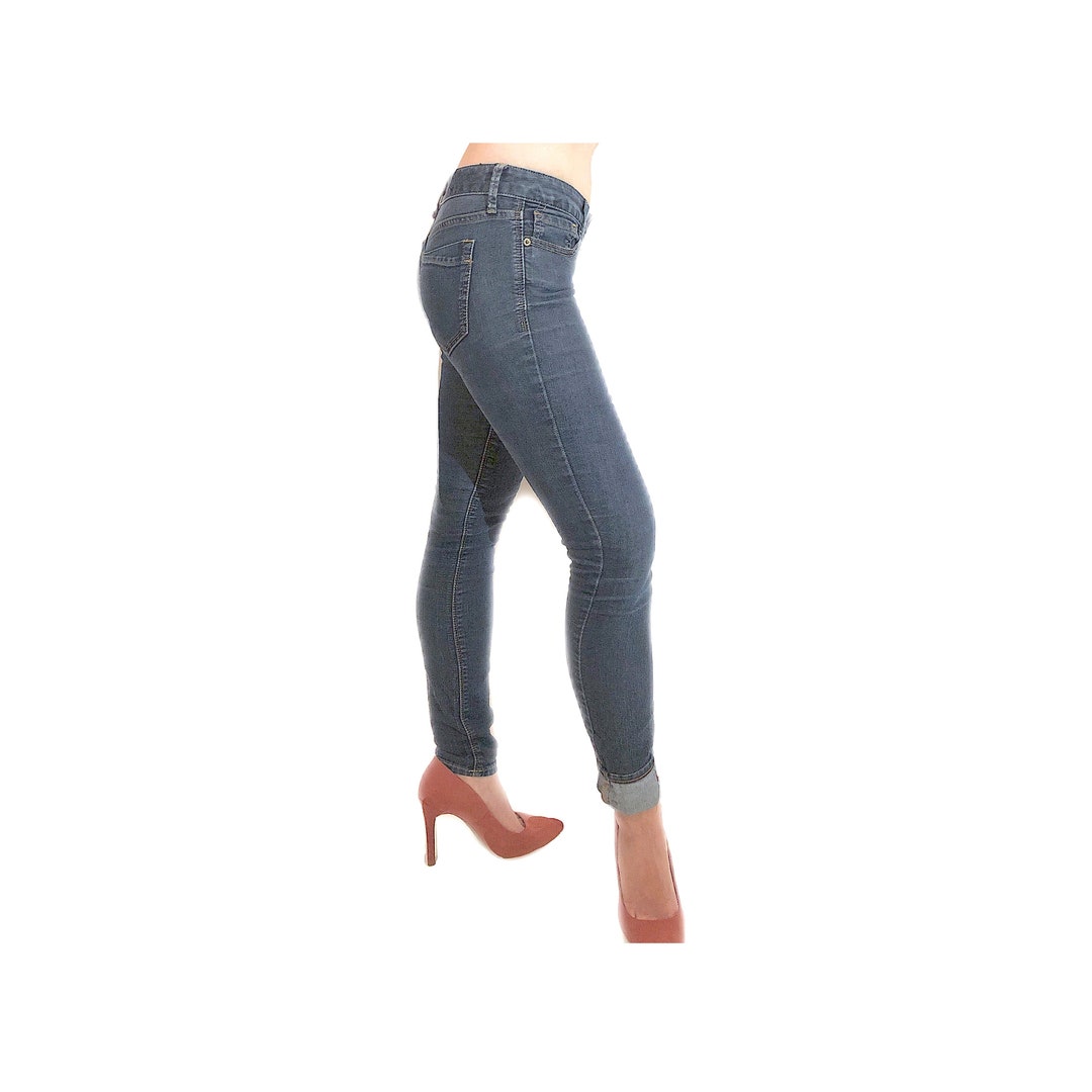 Dark Denim Skinny Stretch Cigarette Jeans - Etsy