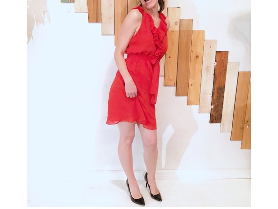 slim fit dress slacks Shop Red Fit And Flare Midi Length Jacquard Dress - for Women | OUTZIDR main image 0