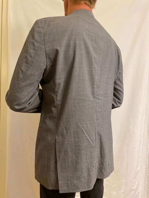 Men’s Gray Sportcoat Blazer, Size L - image 5