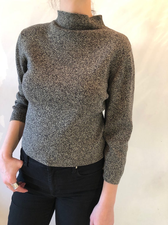 heather gray turtleneck