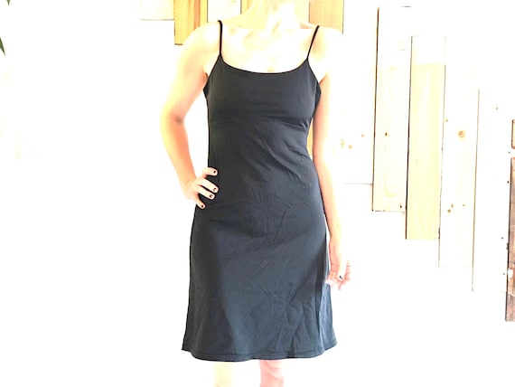 Swimsuit Dress Black Spaghetti Strap Midi Dress W/ Built-in Shelf Bra  swimsuit Material -  Canada