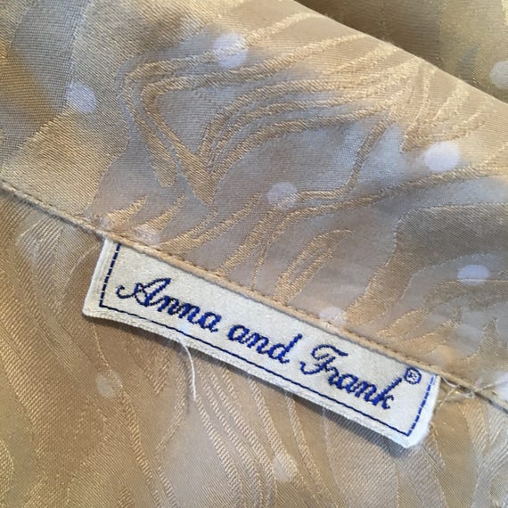 CLOVER Vintage Anna & Frank Oversized Gold Patter… - image 4