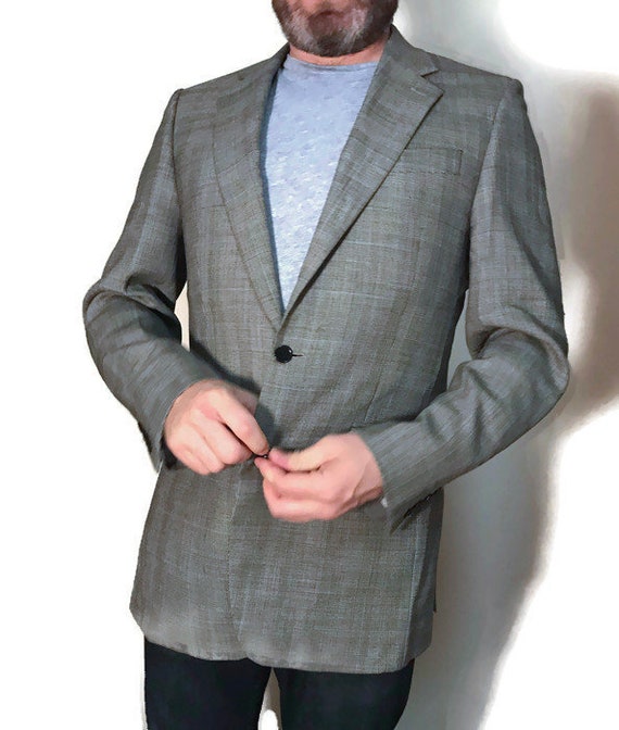 CHARLES TYRWHITT Gray Suit Jacket Sport Coat Blaz… - image 1