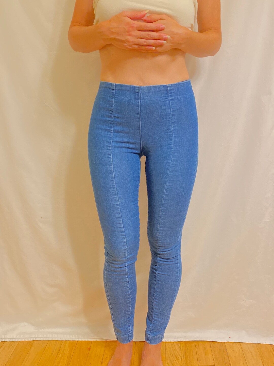 Blue Denim Jeggings Etsy Canada