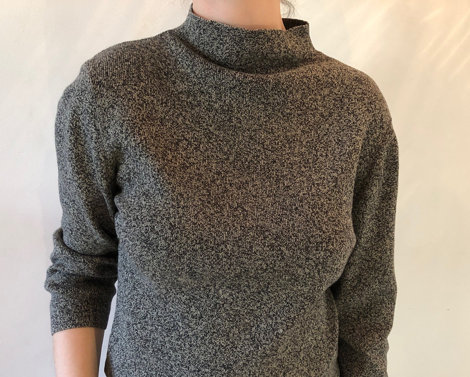 gray mock turtleneck