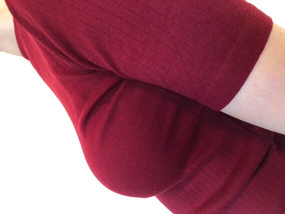 Wine Red Thick Ribbed Fitted Tee - image 6