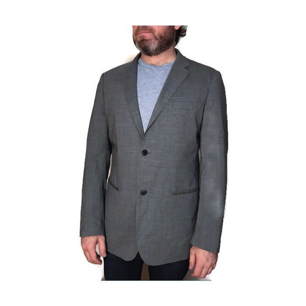 BROOKS British-Made Gray Suit Jacket Sport Coat Blazer by Charles Tyrwhitt of Jermyn Street London