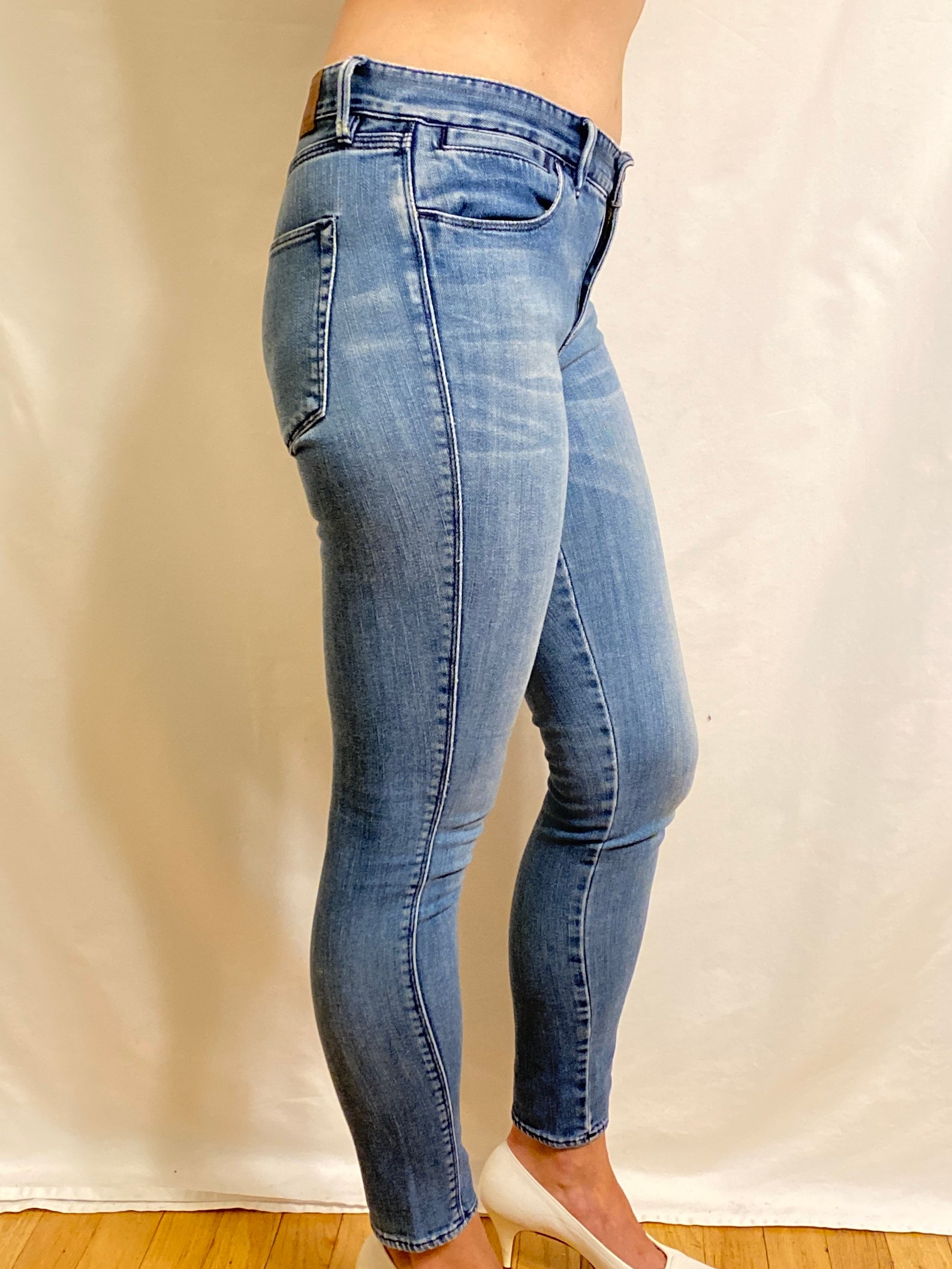 Light Wash Denim Ankle Crop Skinny Jeans Size 28 - Etsy