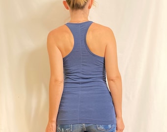 Racer Back Navy Blue Athletic Tank