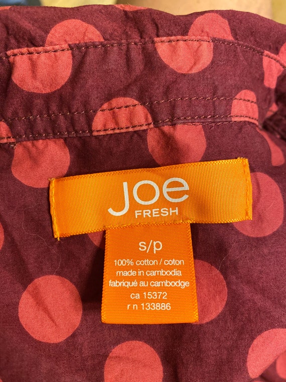 Red & Pink Polkadot Print Button-Up Collared Shirt - image 5