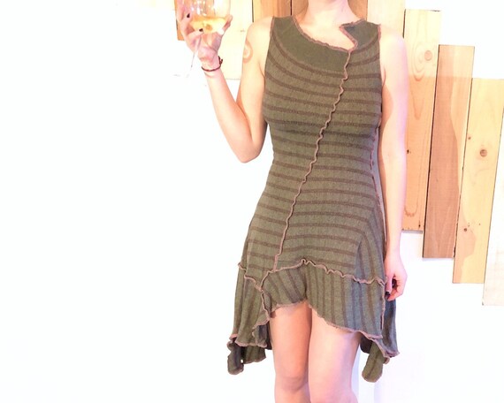 Handmade Vintage Asymmetrical / Abstract Hem Micro