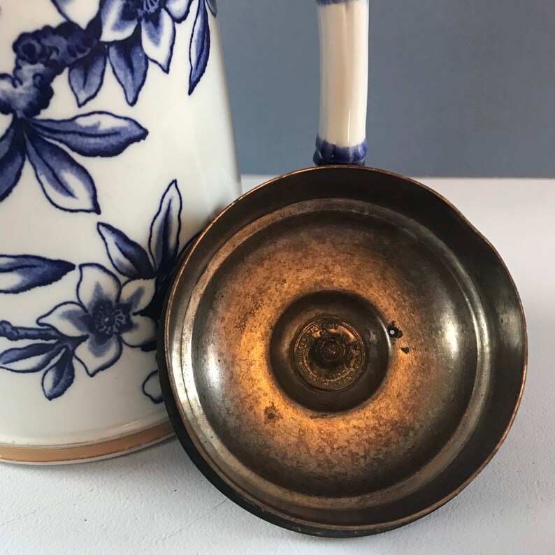 Antique Blue And White Taylor /& Tunnicliffe Large Jug by Royal Letters Patent c.1880