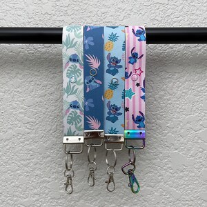Stitch Collection Faux Leather Ear Holder Keychain Lanyard