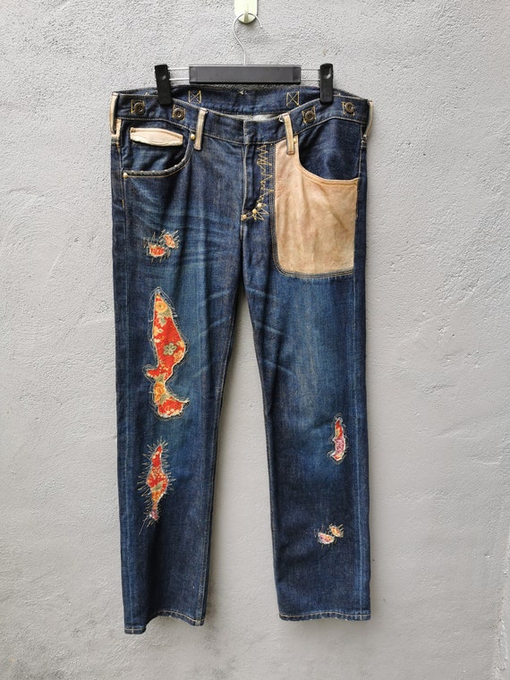 Archive Japanese Brand Takeo Kikuchi Patchwork Jea