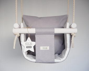 Belle balançoire d'intérieur scandinave pour bébé Kiigik. Meilleur cadeau d'anniversaire, balançoire design parfaite pour la maison/chambre d'enfant. Balançoire à des fins récréatives