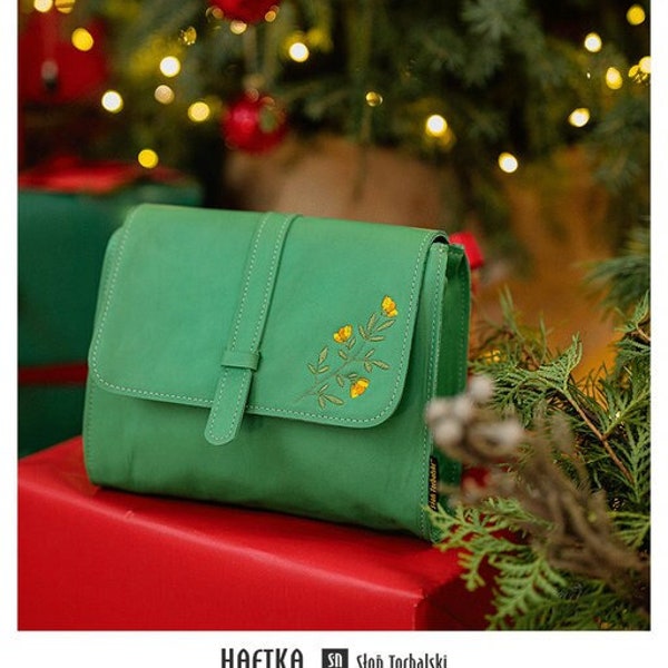 Green Leather bags women leather crossbody bag for women purse bag leather saddle shoulder bag women handmade purses Christmas day gift