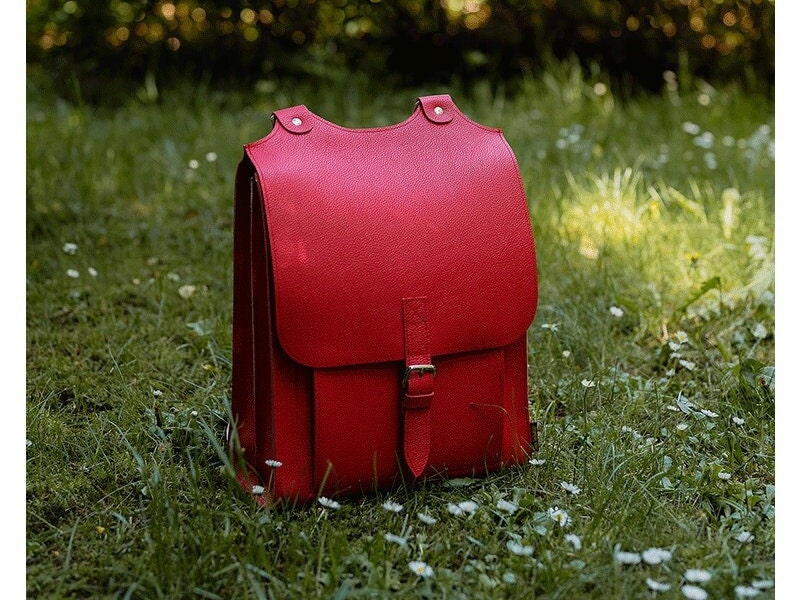 Oxblood leather backpack sale