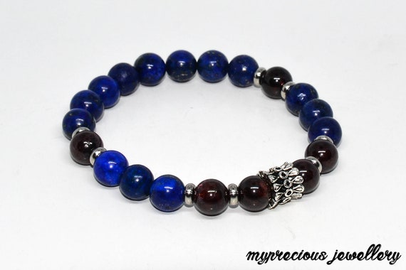 Natural Lapis Lazuli Gemstone Bead Bracelet Blue Reiki Chakra Heal Stone Jewelry Natural Lapis Lazuli Gemstone Bead Bracelet Blue Reiki Chakra Heal Stone Jewelry