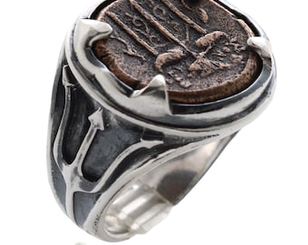 Sterling Silver Ring, Trident/Poseidon, 8132