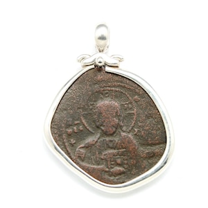 Sterling Silver Pendant, Class B Anonymous Follis Coin, 7262