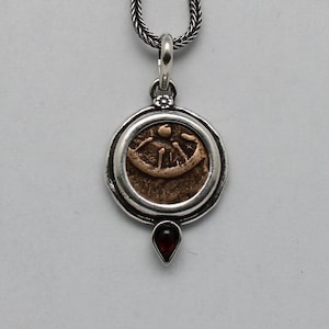 Widows Mite Prutah Coin, Silver Pendant, 00212